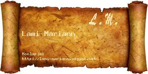 Lami Mariann névjegykártya