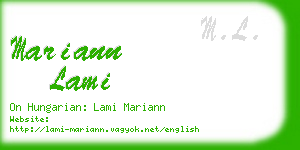 mariann lami business card